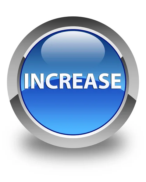 Increase glossy blue round button — Stock Photo, Image