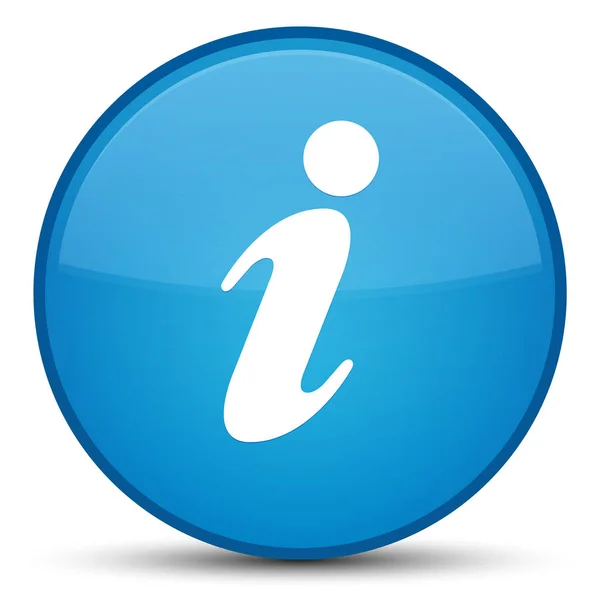Info-ikonen särskilda cyan blå runda knappen — Stockfoto