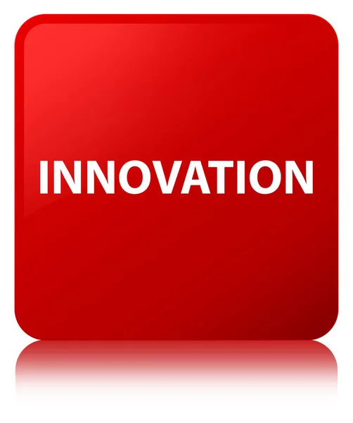 Innovatie Rode plein knop — Stockfoto