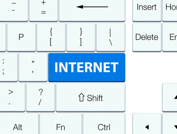 Internet blue keyboard button — Stock Photo, Image