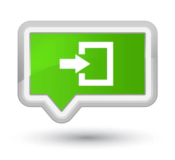 Ícone de login botão banner verde macio prime — Fotografia de Stock