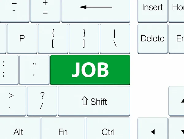 Tlačítko zelené klávesnice práce — Stock fotografie