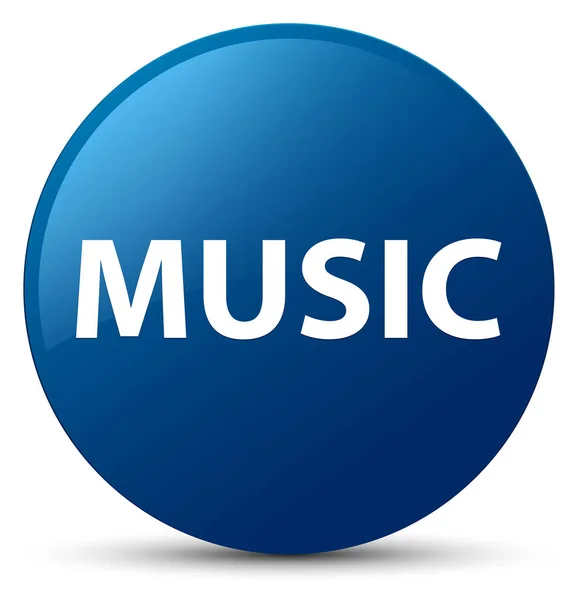 Muziek blauwe ronde knop — Stockfoto