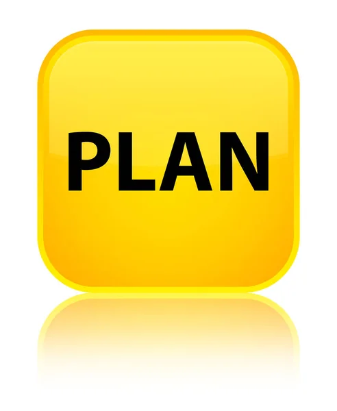 Plano botão quadrado amarelo especial — Fotografia de Stock