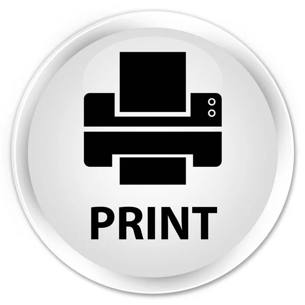 Tisk (ikona tiskárny) premium bílé kulaté tlačítko — Stock fotografie