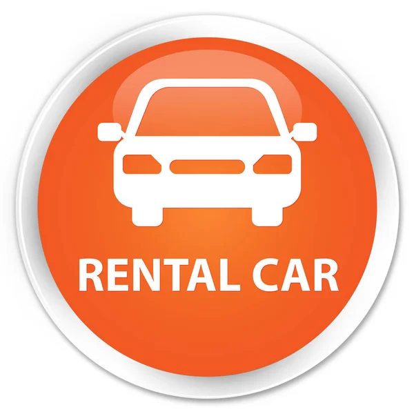 Rental car premium orange round button — Stock Photo, Image