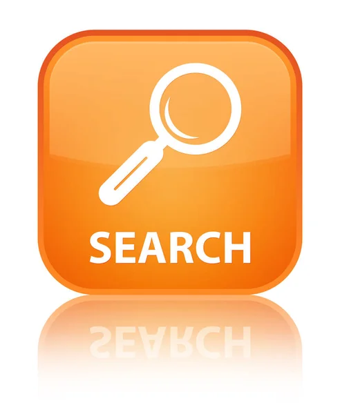 Search special orange square button — Stock Photo, Image