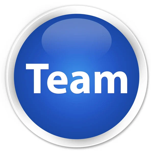 Team premium blauer runder Knopf — Stockfoto