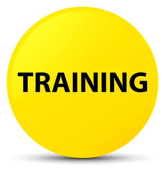 Training yellow round button — Stock Photo, Image