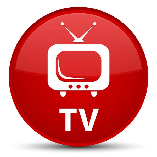 TV special red round button — Stockfoto