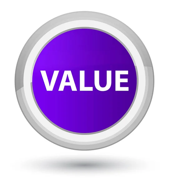 Value prime purple round button — Stock Photo, Image