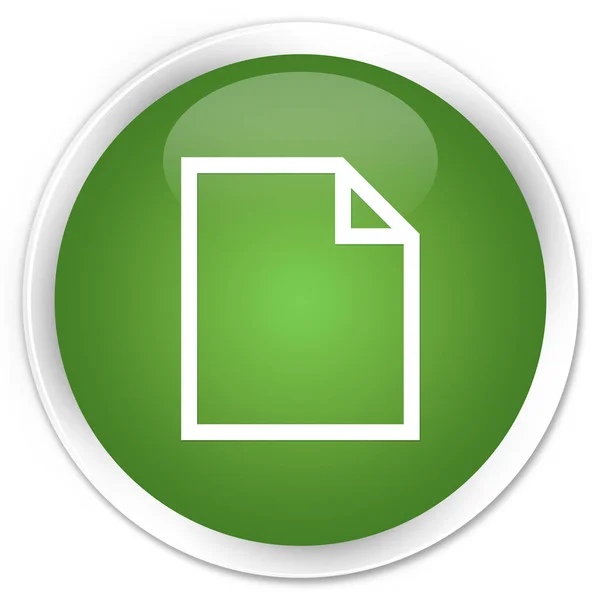 Icône de page blanche bouton rond vert doux premium — Photo