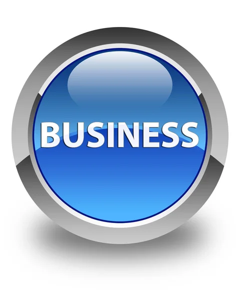 Business glossy blue round button — Stock Photo, Image