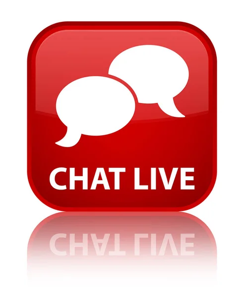 Chat live spécial bouton carré rouge — Photo