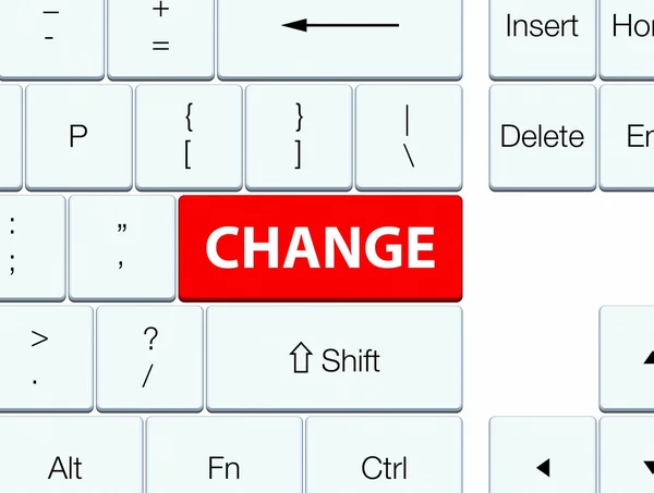 Cambiar botón de teclado rojo —  Fotos de Stock