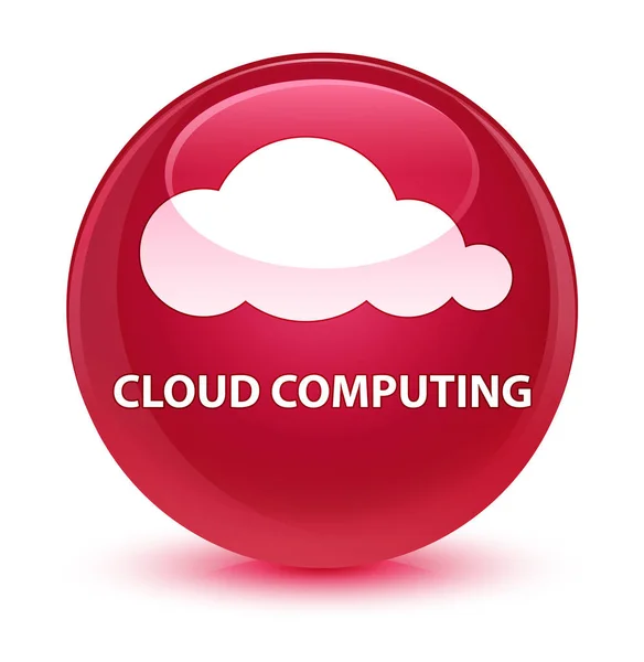 Cloud computing vetro rosa pulsante rotondo — Foto Stock