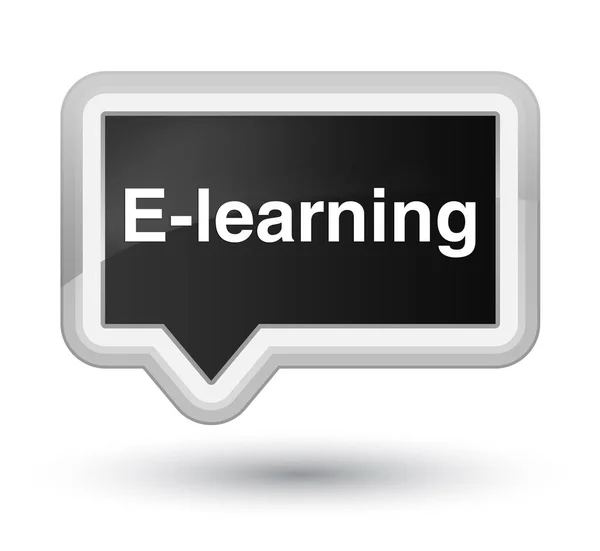 E-learning botón de banner negro de primera — Foto de Stock