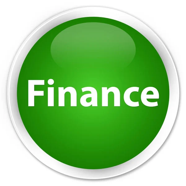 Finanza pulsante rotondo verde premium — Foto Stock