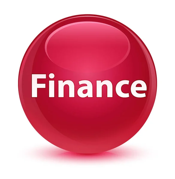 Finanzen glasig rosa runden Knopf — Stockfoto