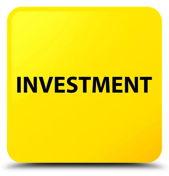 投資の黄色い四角ボタン — ストック写真
