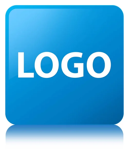 Logo cyan blue square button