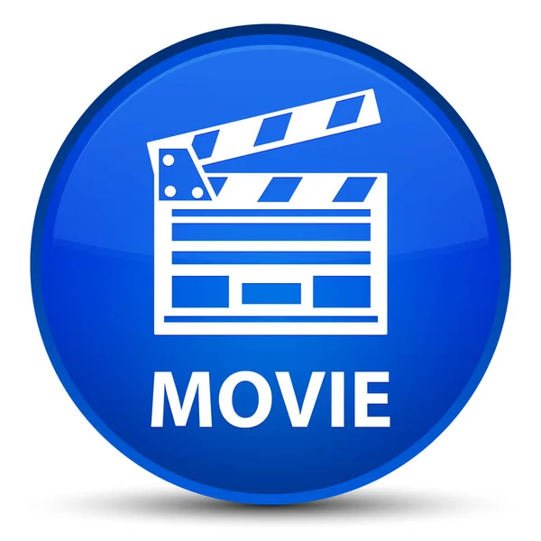 Movie (cinema clip icon) special blue round button — Stock Photo, Image