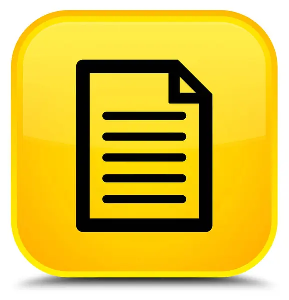 Page icon special yellow square button — Stock Photo, Image