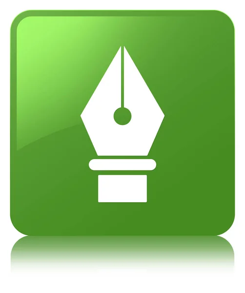 Pen icon soft green square button