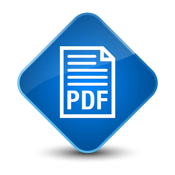 PDF documento icona elegante pulsante diamante blu — Foto Stock