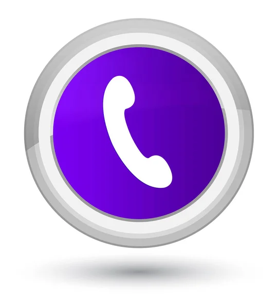 Phone icon prime purple round button — Stock Photo, Image
