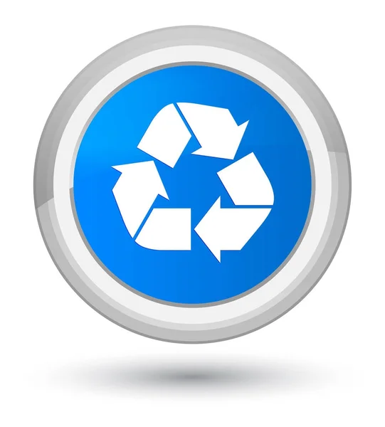 Recycle icon prime cyan blue round button — Stock Photo, Image