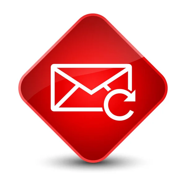 Refresh email icon elegant red diamond button
