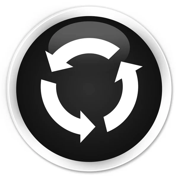 Refresh icon premium black round button
