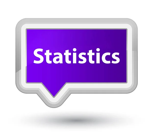 Statistiche primo pulsante banner viola — Foto Stock