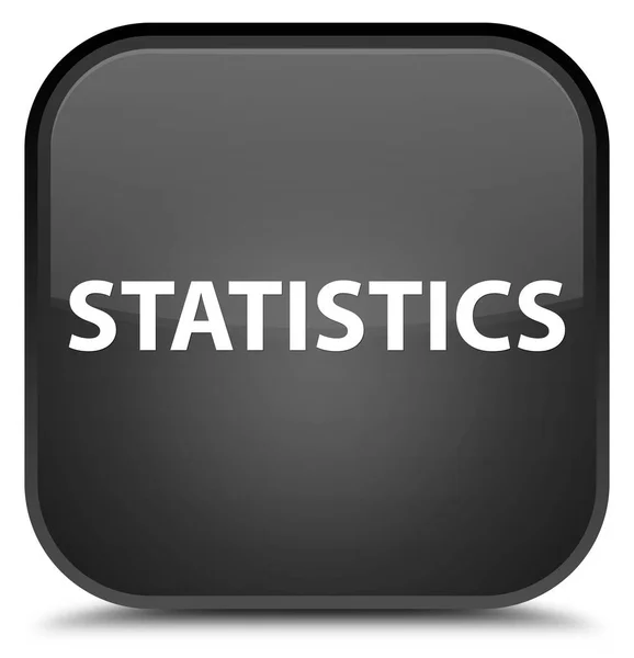 Specjalne czarny kwadratowy przycisk statystyki — Zdjęcie stockowe