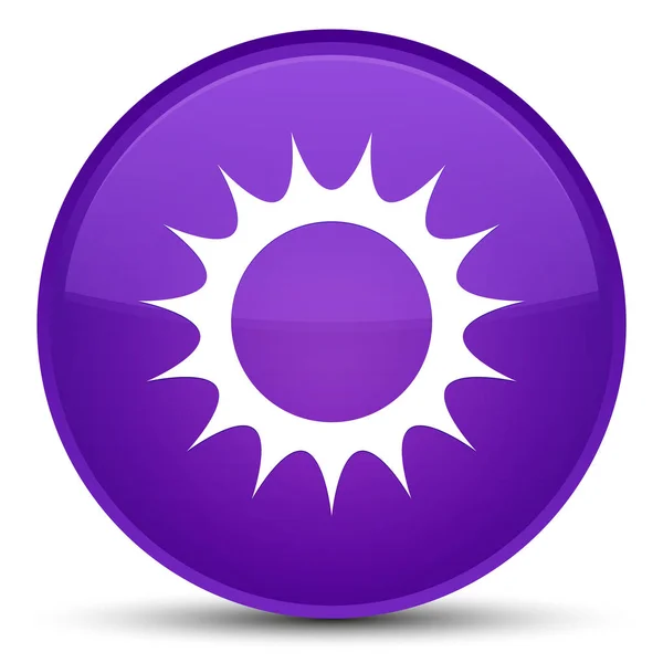Sun icon special purple round button