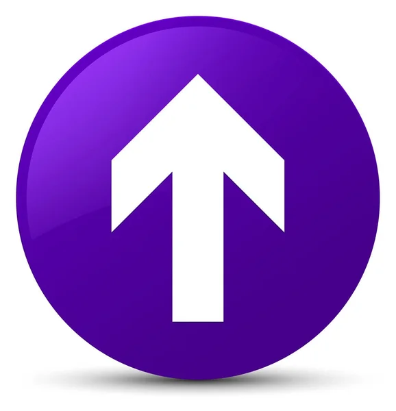 Upload arrow icon purple round button — Stock Photo, Image