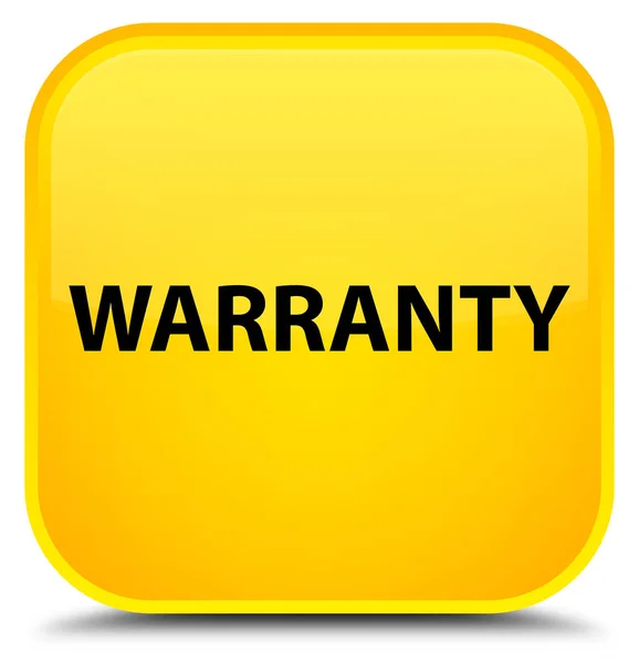 Warranty special yellow square button — Stock Photo, Image