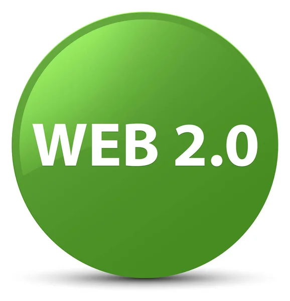 Web 2.0 botón redondo verde suave —  Fotos de Stock