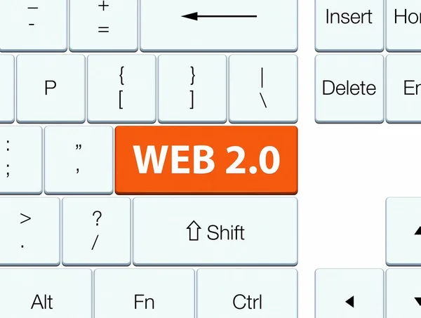 Web 2.0 オレンジ キーボード ボタン — ストック写真