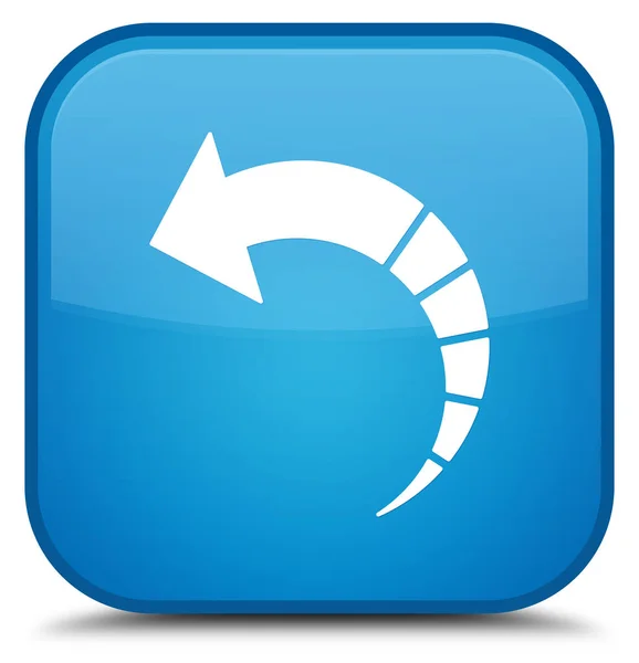 Šipku ikony speciální azurová modrá čtvercové tlačítko zpět — Stock fotografie