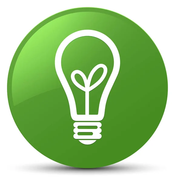 Bulb icon soft green round button — Stock Photo, Image