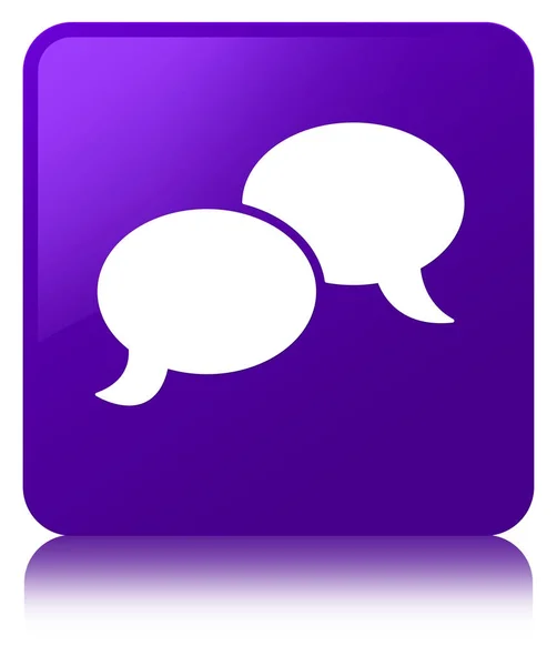 Sohbet kabarcık kutsal kişilerin resmi mor kare düğme