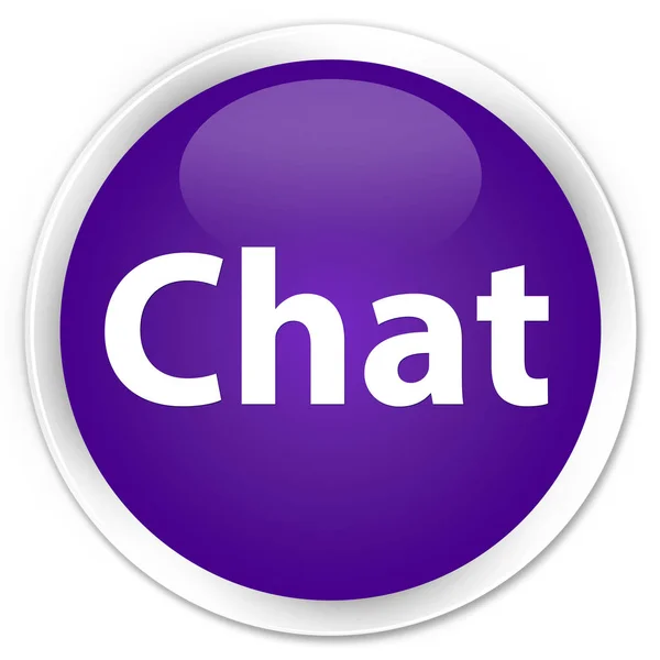 Chat premie paars ronde knop — Stockfoto