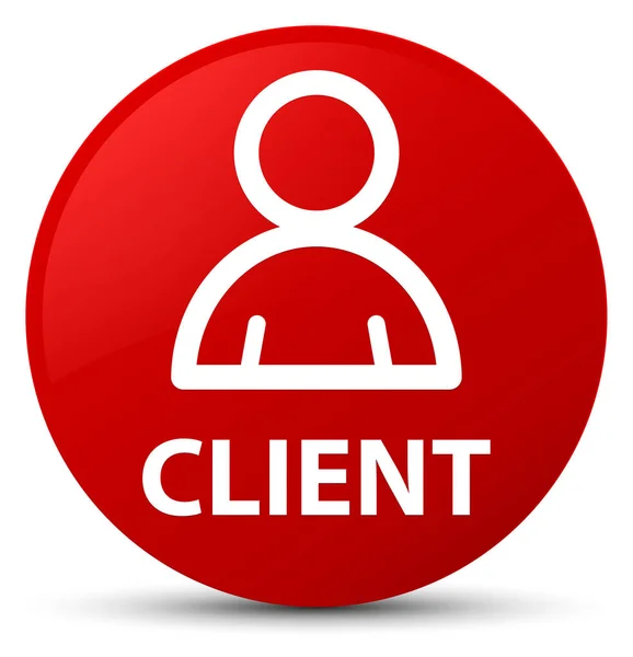 Cliente (ícone do membro) botão redondo vermelho — Fotografia de Stock