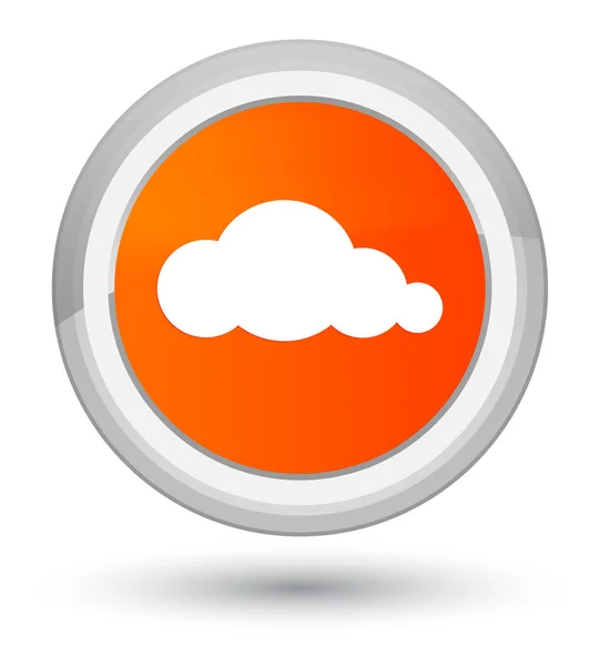Cloud ikonu hlavní oranžové kulaté tlačítko — Stock fotografie