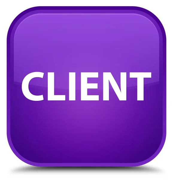 Client spezielle lila quadratische Taste — Stockfoto