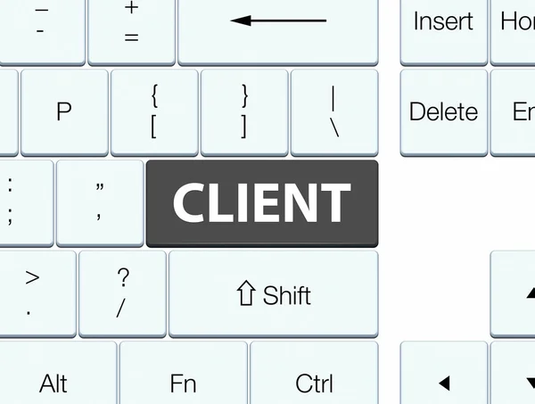 Client botón de teclado negro —  Fotos de Stock