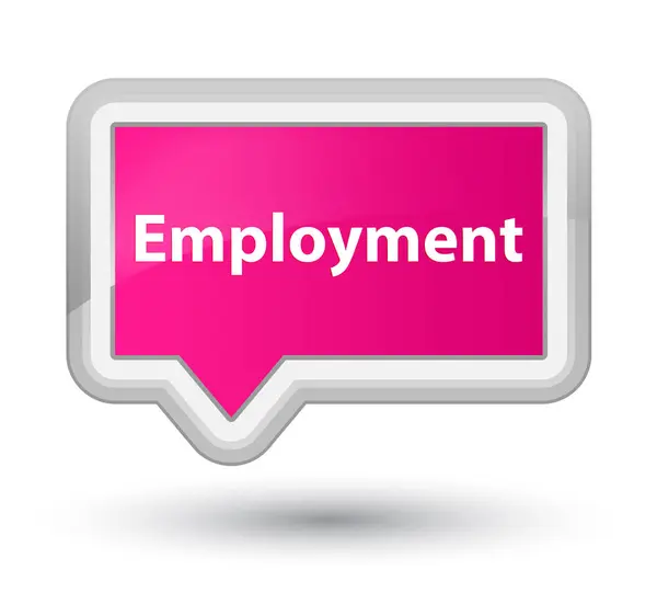 Foglalkoztatási elsődleges rózsaszín banner gomb — Stock Fotó