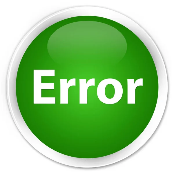 Error prima verde botón redondo — Foto de Stock